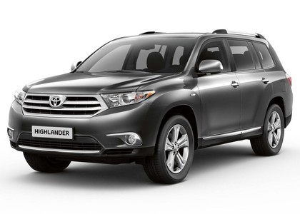 Ворсовые коврики на Toyota Highlander II 2007 - 2013 в Таганроге