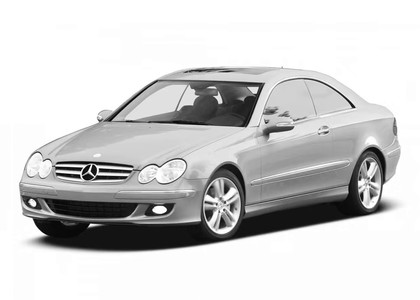 Ворсовые коврики на Mercedes CLK (C209) 2002 - 2009 в Таганроге