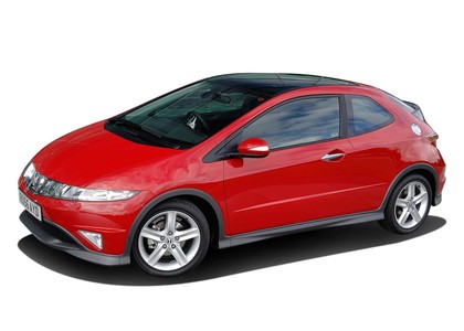 Ворсовые коврики на Honda Civic VIII 3d 2006 - 2011 в Таганроге